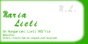 maria lieli business card